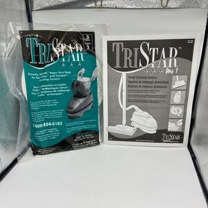TriStar Vacuum Dust Bags and Mg 1 Home Cleaning System Manual White 3 Pack
